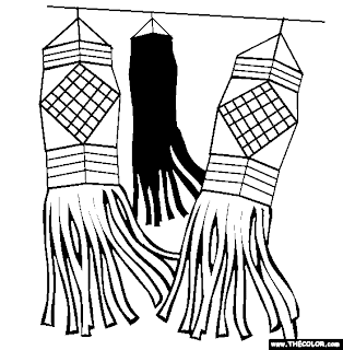 Chinese Lantern Coloring Pages