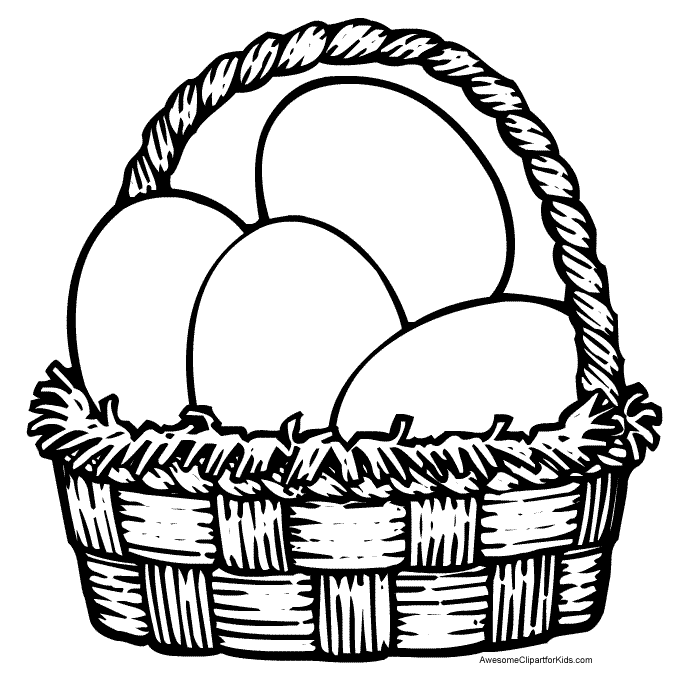 Easter Coloring Pages: Easter Egg Basket Coloring Pages, Egg Baskets