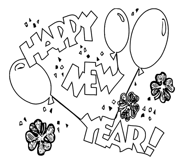 Printable New Year Coloring Pages, Free New Year Printables title=