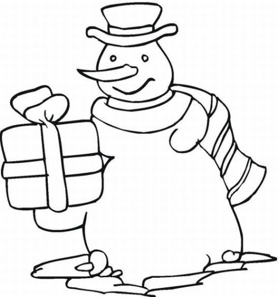 New Year Snowman Coloring Pages, New Year Snowman Printables title=