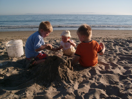 On the beach in California