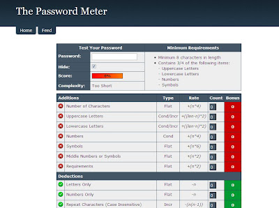 password meter snapshot