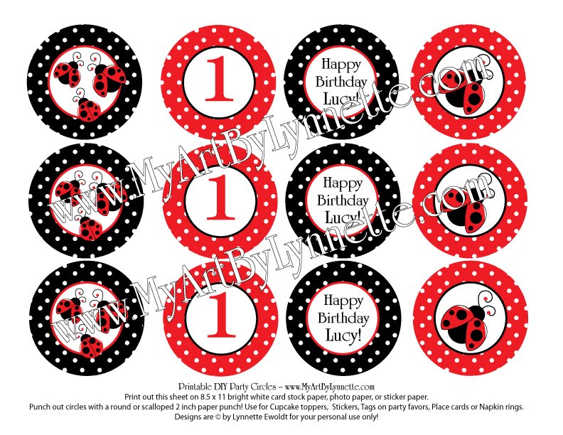 Ladybug Cupcake Decorations Ladybug Cupcake Decorations