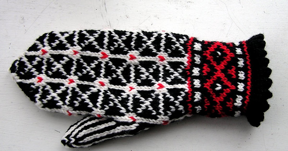 Looking Glass Knits Latvianinspired mitten pattern