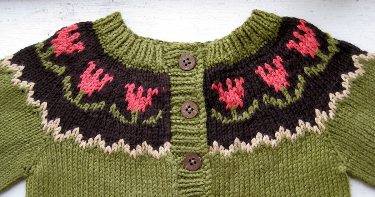 Looking Glass Knits: Tulip Yoke Baby Cardigan pattern