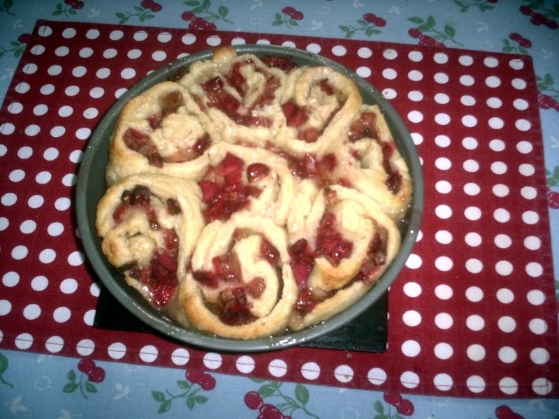 Mary Ann's House InSeason Recipe Swap Rhubarb Dumplings