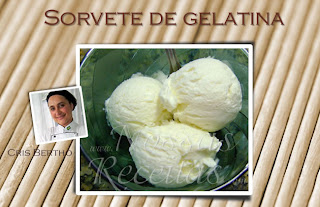 receita de sorvete preparado com gelatina