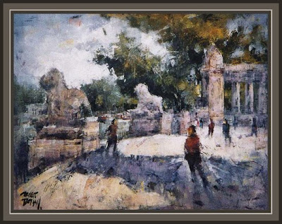 EL RETIRO-MADRID-PINTURAS-ERNEST DESCALS EL RETIRO-MADRID-PINTURAS-ERNEST DESCALS