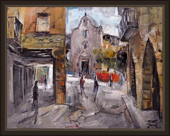 SANAHUJA-LLEIDA-IGLESIA-CUADROS-OLEOS-PINTURAS-ERNEST DESCALS SANAHUJA-LLEIDA-IGLESIA-CUADROS-OLEOS-PINTURAS-ERNEST DESCALS