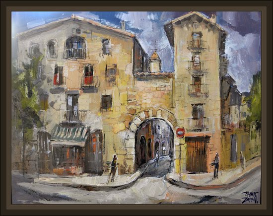 SOLSONA-LLEIDA-LERIDA-PUEBLOS-CUADROS-PINTURAS-ERNEST DESCALS-PINTOR SOLSONA-LLEIDA-LERIDA-PUEBLOS-CUADROS-PINTURAS-ERNEST DESCALS-PINTOR