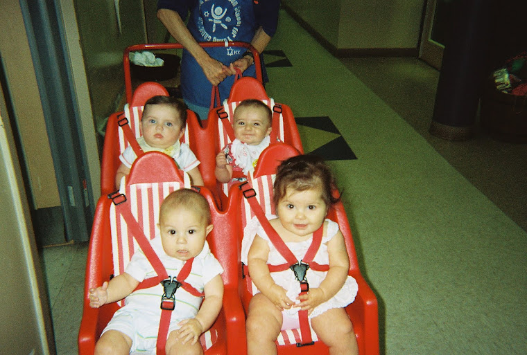 Baby Train back Left: Max and Lilly, Front Left Ethan and Lily