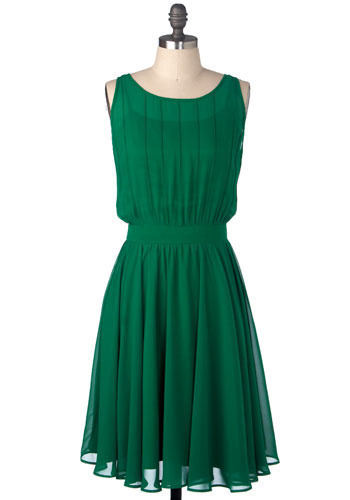 For a dressier occasion we love this green Grecian dress from ModCloth For a dressier occasion we love this green Grecian dress from ModCloth