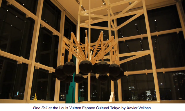 View of the exhibition Free Fall Espace Louis Vuitton, Tokyo