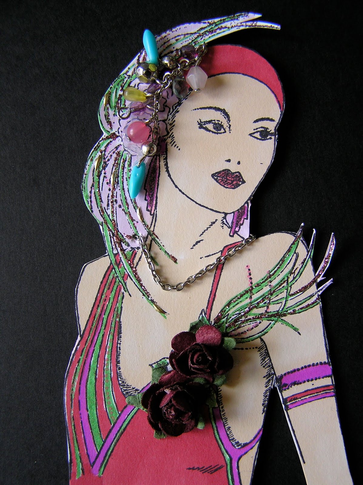 A Finer CraftyNess... Stamped Art Deco Ladies...
