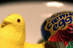 Easter (Peep & Cadbury Egg) by Dave LIfson on Flickr