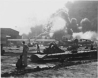 Aircraft damage at Pearl Harbor, Hawaii from Japanese attack
