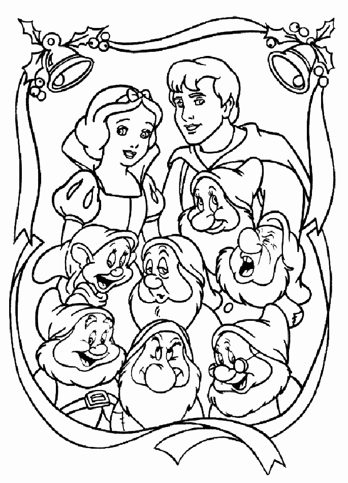 dibujos y colorear: colorea personajes de blancanieves
