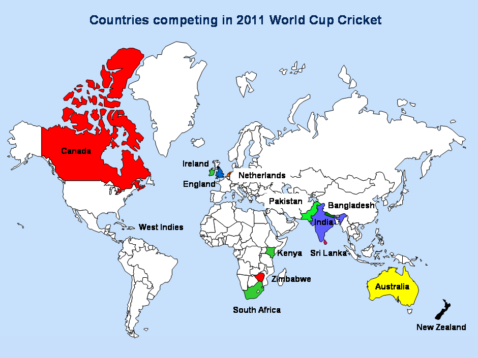Countries competing in cricket world cup 2011