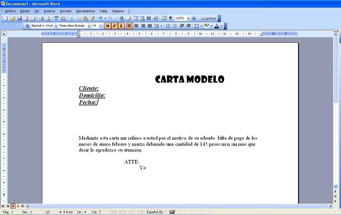 como hacer una carta de recomendacion