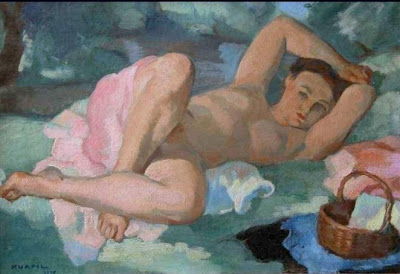 Nude Painting by Belgian Artist Charles Kvapil