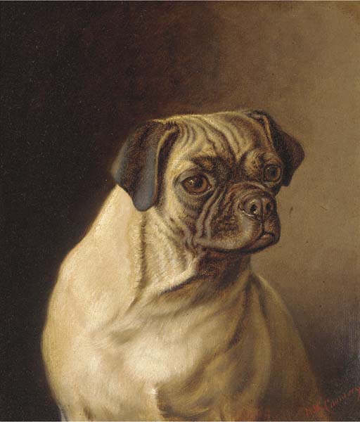 pugs in paintings horatio henry couldery 1832 1893 painter of an admirer pugs in paintings horatio henry couldery 1832 1893 painter of an admirer