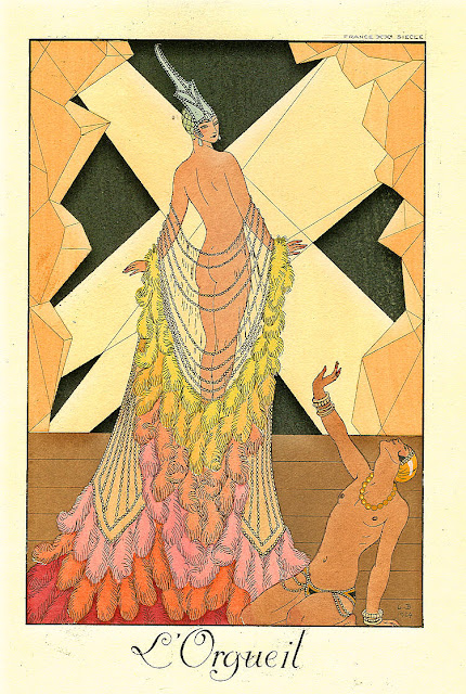 George Barbier fashion illustration,French artist George Barbier, Art Deco fashion illustration