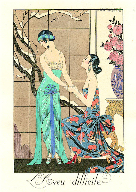 George Barbier,Art Deco fashion illustration