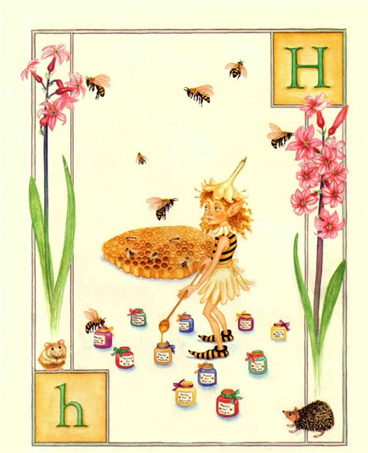 Lauren Mills Elfabet,illustration art, graphics, children book illustration