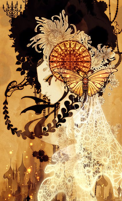 Aya Kato, Japanese illustrator,graphics,Art Nouveau