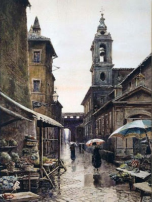 Ettore Roesler Franz. Vicolo del Campanile in Rome