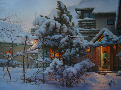 Hungarian Artist Gabor Toth. Winter Paintings