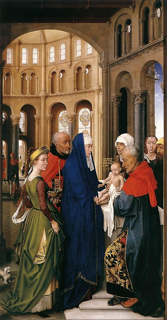 St Columba Altarpiece (right panel) by Belgian Renaissance Painter Rogier van der Weyden