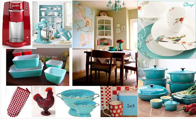 Site Blogspot  Kitchen Accessories on All The Little Things  Turquoise And Red Kitchen