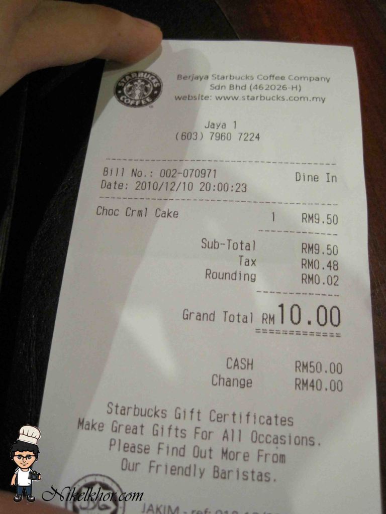 Chocolate Caramel Cake Starbucks Coffee , Jaya One Nikel Khor