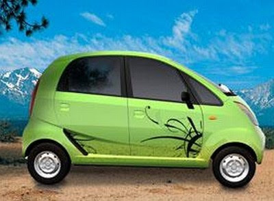 Nano - Lakh estilizado para enfatizar o carater de ecologicamente correto.