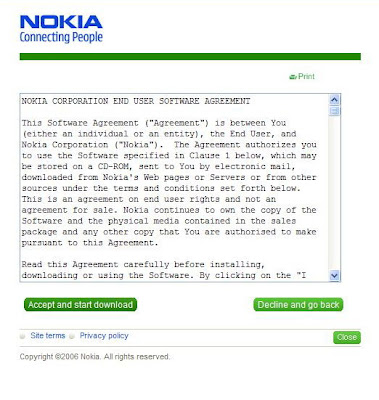 Nokia N70 bluetooth agenda