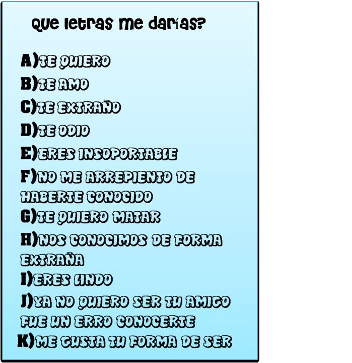 Que letras me darías? - imagen para facebook