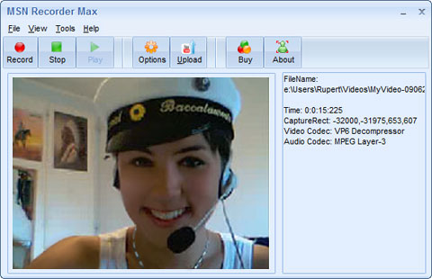MSN Recorder help you to record your favorite MSN chatmate's webcam video ... MSN Recorder help you to record your favorite MSN chatmate's webcam video ...