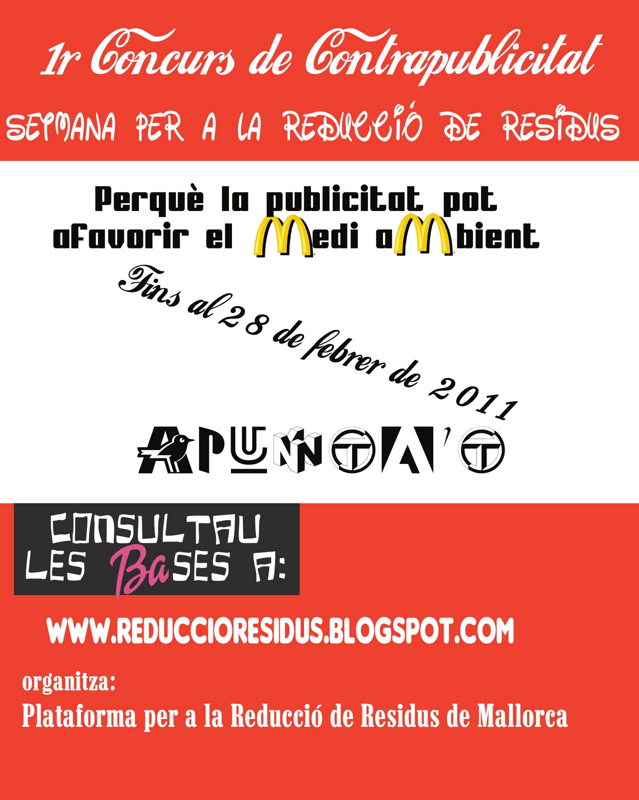 I Concurs de Contrapublicitat. Setmana per a la reducci&oacute; de residus