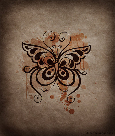 butterfly tattoo on upper back