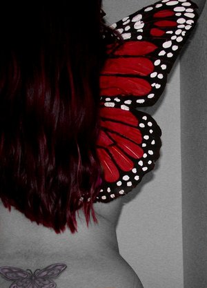 butterfly lower back tattoos. hot Flower and Lower Back