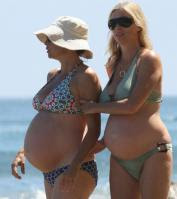 sexy pregnant women bikini on the beach with black and red color 3 sexy pregnant women bikini on the beach with black and red color 3