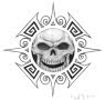 Skull Aztec Tattoo Design