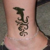 Ankel Dolphin Tattoo Design