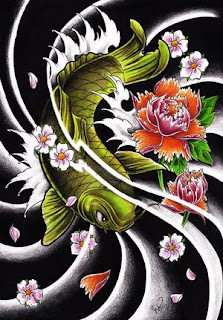 Traditional Japanese Koi Fish Tattoo Design 4 Traditional Japanese Koi Fish Tattoo Design 4