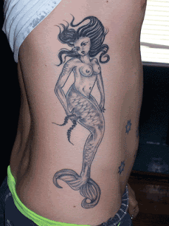 Side Body Mermaid Tattoo Design
