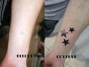 Stars Cover Up Tattoo