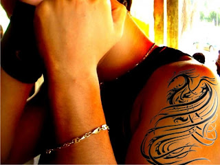 Tribal Dragon Shoulder Tattoo Design
