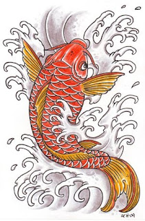 Japanese Koi Fish Tattoo Design 7