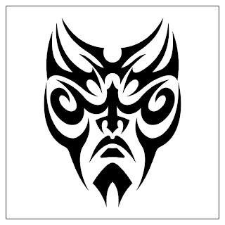 Tribal Mask Maori Tattoo Design